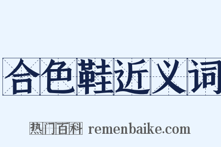 合色鞋近义词是什么意思的图片